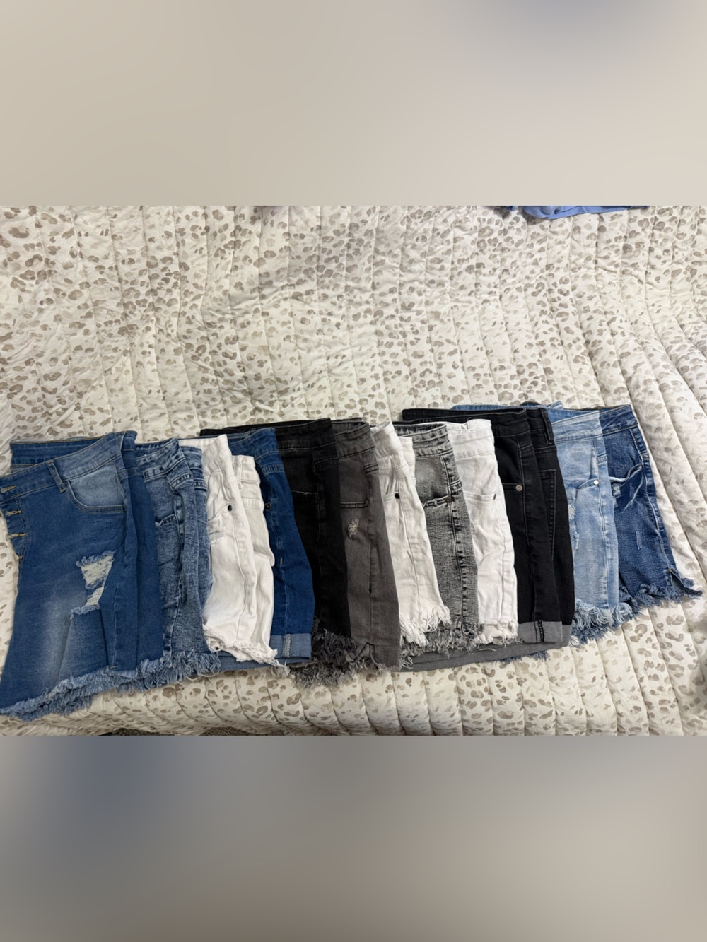 Mixed Denim & Washed Jean Shorts - Multi Color Pack of 12